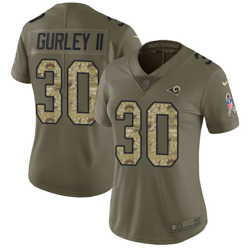 cheap nfl jerseys made in usa Women\’s Los Angeles Rams #30 Todd Gurley ...